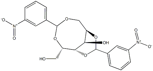 2-O,6-O:3-O,5-O-Bis(3-nitrobenzylidene)-D-glucitol Struktur