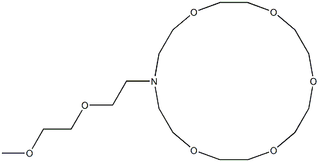 16-[2-(2-Methoxyethoxy)ethyl]-1,4,7,10,13-pentaoxa-16-azacyclooctadecane Struktur