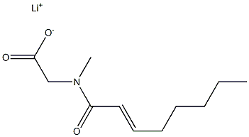 N-Methyl-N-(2-octenoyl)aminoacetic acid lithium salt Struktur