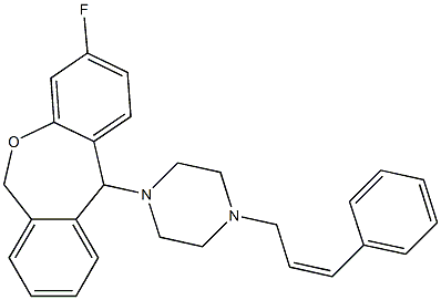 3-Fluoro-11-[4-[(Z)-3-phenyl-2-propenyl]-1-piperazinyl]-6,11-dihydrodibenz[b,e]oxepin Struktur