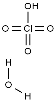 Hydrogen perchlorate monohydrate Struktur