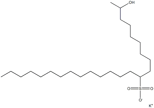 2-Hydroxytetracosane-10-sulfonic acid potassium salt Struktur