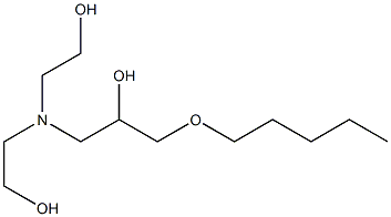 1-[Bis(2-hydroxyethyl)amino]-3-pentyloxy-2-propanol Struktur