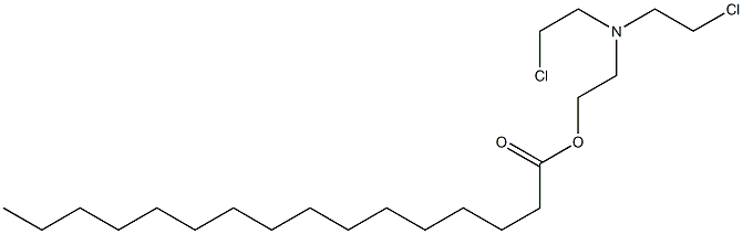 Palmitic acid 2-[bis(2-chloroethyl)amino]ethyl ester Struktur