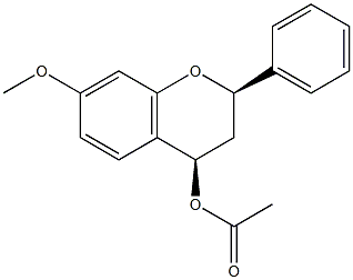 cis-7-Methoxyflavan-4-ol acetate Struktur