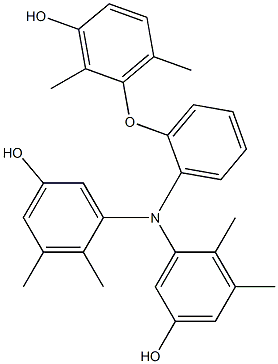 N,N-Bis(5-hydroxy-2,3-dimethylphenyl)-2-(3-hydroxy-2,6-dimethylphenoxy)benzenamine Struktur