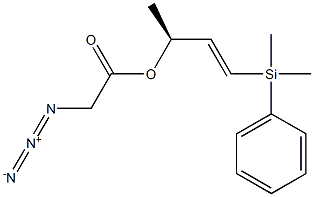 Azidoacetic acid [(S,E)-1-(phenyldimethylsilyl)-1-buten-3-yl] ester Struktur