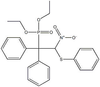 1,1-Diphenyl-2-(phenylthio)-2-nitroethylphosphonic acid diethyl ester Struktur