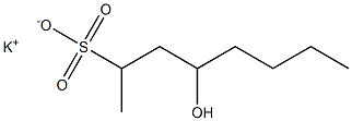 4-Hydroxyoctane-2-sulfonic acid potassium salt Struktur