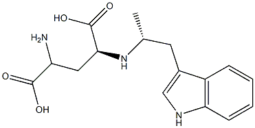 (+)-4-Amino-N-[(R)-2-(1H-indole-3-yl)-1-methylethyl]-L-glutamic acid Struktur