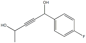 1-(4-Fluorophenyl)-2-pentyne-1,4-diol Struktur