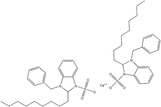 Bis(1-benzyl-2,3-dihydro-2-nonyl-1H-benzimidazole-3-sulfonic acid)calcium salt Struktur