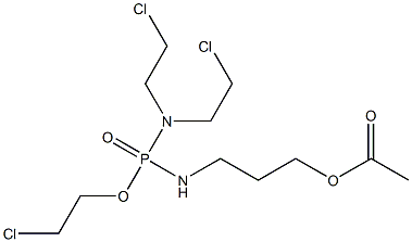 N,N-Bis(2-chloroethyl)-N'-[3-(acetyloxy)propyl]diamidophosphoric acid 2-chloroethyl ester Struktur