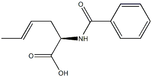 [R,(-)]-2-(Benzoylamino)-4-hexenoic acid Struktur