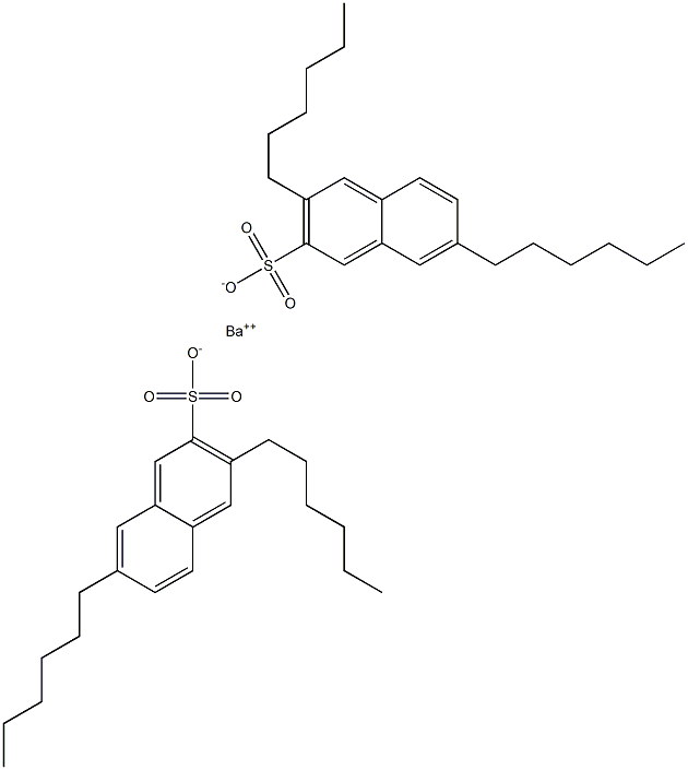 Bis(3,7-dihexyl-2-naphthalenesulfonic acid)barium salt Struktur