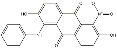 1-Anilino-2,6-dihydroxy-5-nitroanthraquinone Struktur