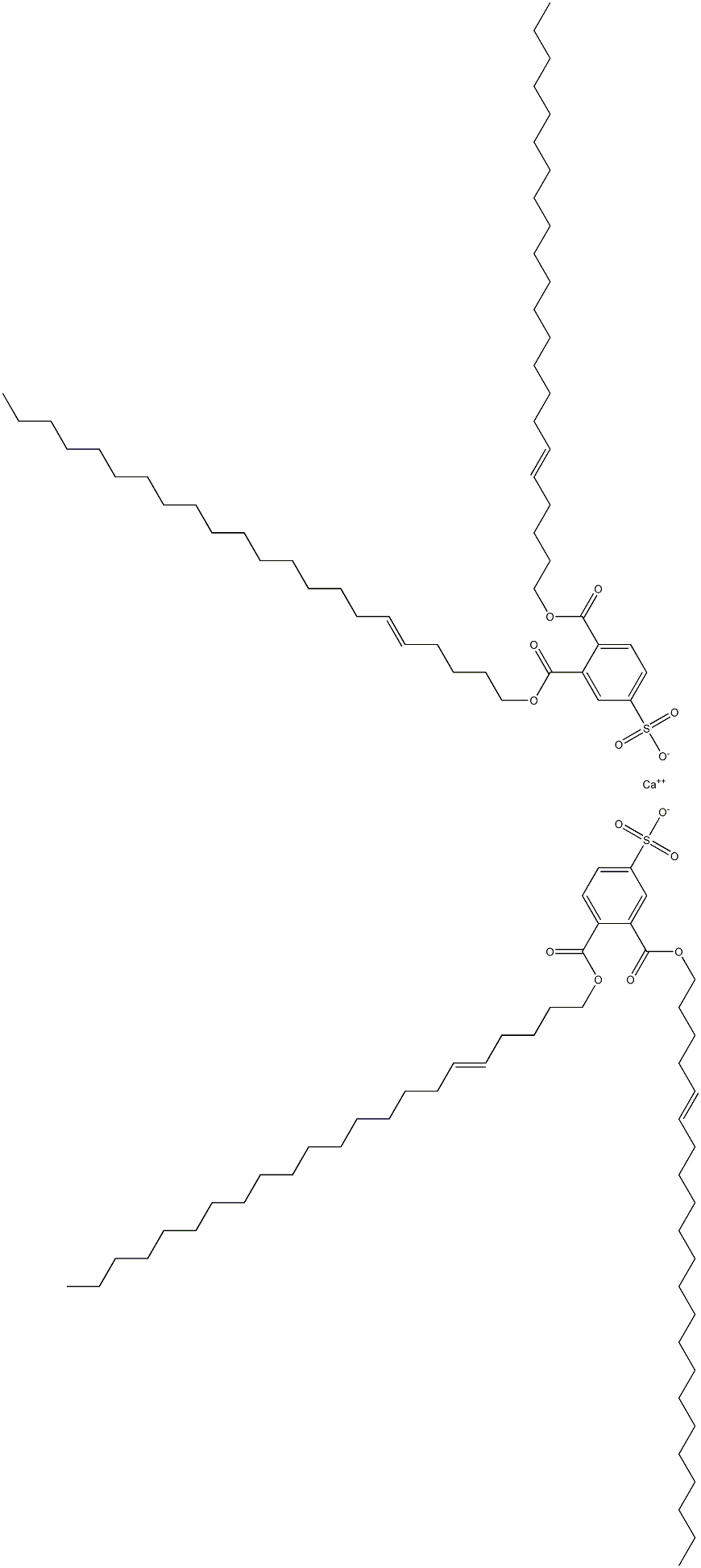 Bis[3,4-di(5-docosenyloxycarbonyl)benzenesulfonic acid]calcium salt Struktur