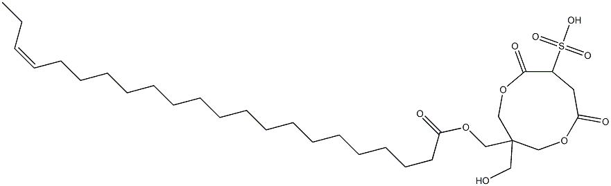 (Z)-19-Docosenoic acid [1-(hydroxymethyl)-4,7-dioxo-6-sulfo-3,8-dioxacyclononan-1-yl]methyl ester Struktur