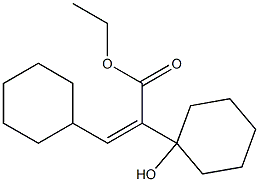 (Z)-3-Cyclohexyl-2-(1-hydroxycyclohexyl)propenoic acid ethyl ester Struktur