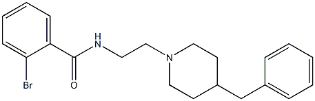 2-Bromo-N-[2-(4-benzyl-1-piperidinyl)ethyl]benzamide Struktur