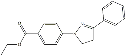 4-(3-Phenyl-2-pyrazolin-1-yl)benzoic acid ethyl ester Struktur