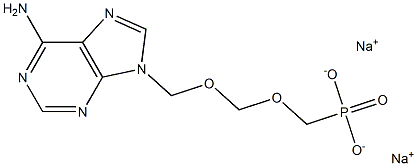 [[[(6-Amino-9H-purin)-9-yl]methoxy]methoxy]methylphosphonic acid disodium salt Struktur