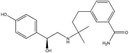 3-[3-[[(S)-2-(4-Hydroxyphenyl)-2-hydroxyethyl]amino]-3-methylbutyl]benzamide Struktur