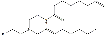 N-[2-[N-(2-Hydroxyethyl)-N-(2-octenyl)amino]ethyl]-7-octenamide Struktur