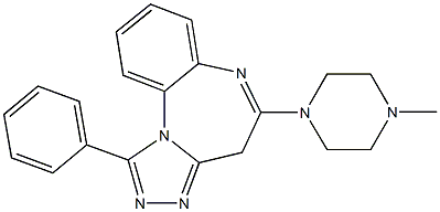 1-Phenyl-5-(4-methylpiperazin-1-yl)-4H-[1,2,4]triazolo[4,3-a][1,5]benzodiazepine Struktur