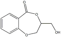 2,3-Dihydro-3-(hydroxymethyl)-5H-1,4-benzodioxepin-5-one Struktur
