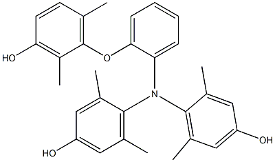 N,N-Bis(4-hydroxy-2,6-dimethylphenyl)-2-(3-hydroxy-2,6-dimethylphenoxy)benzenamine Struktur