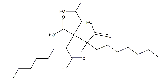 Butane-1,2,3-tricarboxylic acid 2-(2-hydroxypropyl)1,3-diheptyl ester Struktur