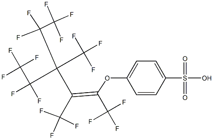 4-[[4,4,5,5,5-Pentafluoro-3-(pentafluoroethyl)-1,2,3-tris(trifluoromethyl)-1-pentenyl]oxy]benzenesulfonic acid Struktur