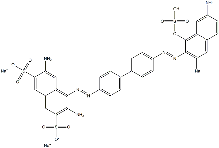 4-[[4'-[(7-Amino-1-hydroxy-3-sodiosulfo-2-naphthalenyl)azo]-1,1'-biphenyl-4-yl]azo]-3,6-diaminonaphthalene-2,7-disulfonic acid disodium salt Struktur