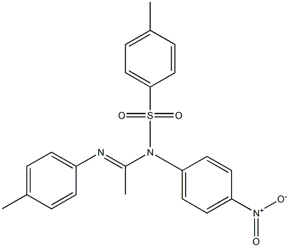 N1-(p-Nitrophenyl)-N1-tosyl-N2-(p-methylphenyl)acetamidine Struktur