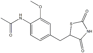 4'-[(2,4-Dioxothiazolidin-5-yl)methyl]-2'-methoxyacetanilide Struktur