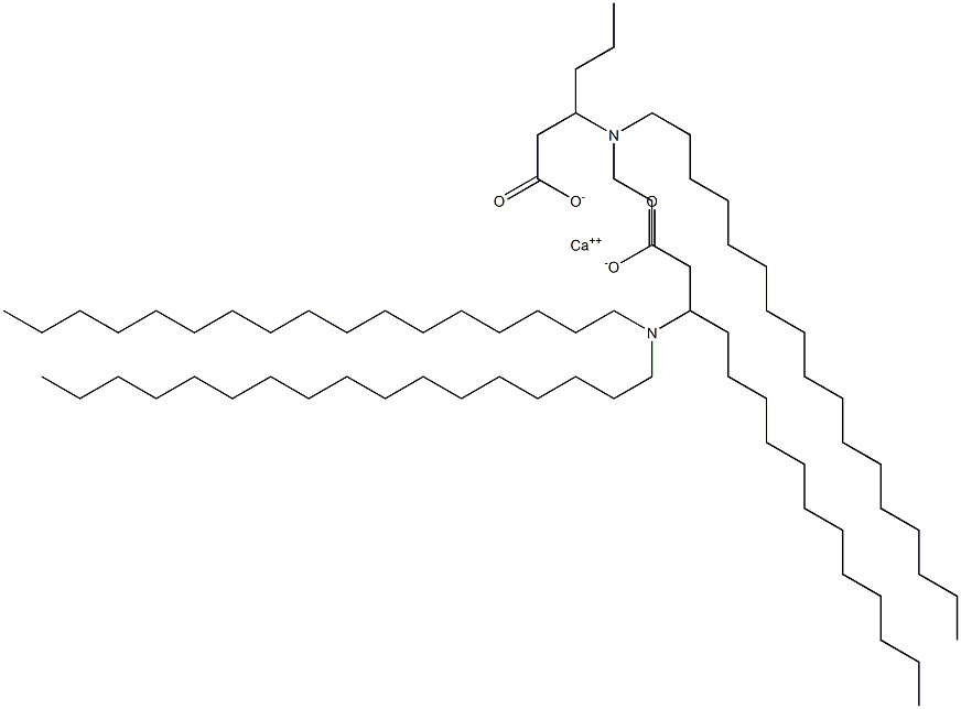 Bis[3-(diheptadecylamino)hexanoic acid]calcium salt Struktur