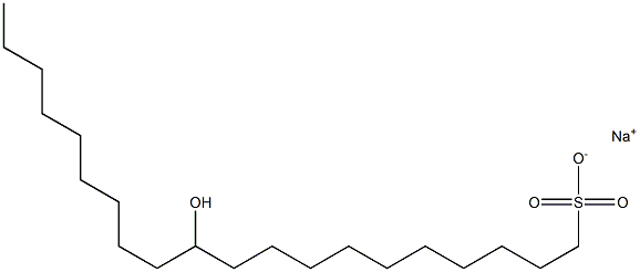 11-Hydroxyicosane-1-sulfonic acid sodium salt Struktur