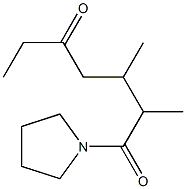 1-(1-Pyrrolidinyl)-2,3-dimethyl-1,5-heptanedione Struktur