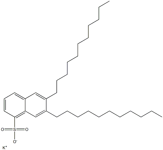 6,7-Diundecyl-1-naphthalenesulfonic acid potassium salt Struktur