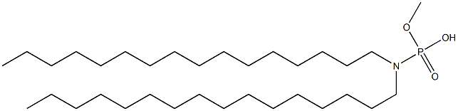 N,N-Dihexadecylamidophosphoric acid hydrogen methyl ester Struktur