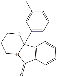 3,4-Dihydro-10b-(3-methylphenyl)-2H-[1,3]oxazino[2,3-a]isoindol-6(10bH)-one Struktur