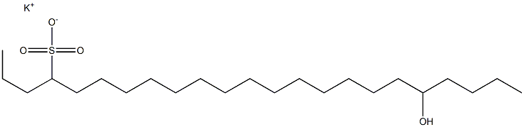 19-Hydroxytricosane-4-sulfonic acid potassium salt Struktur