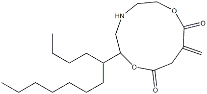 5-Dodecyl-10-methylene-5-aza-2,8-dioxacycloundecane-1,9-dione Struktur