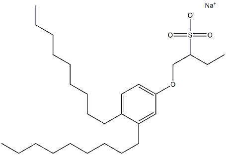 1-(3,4-Dinonylphenoxy)butane-2-sulfonic acid sodium salt Struktur