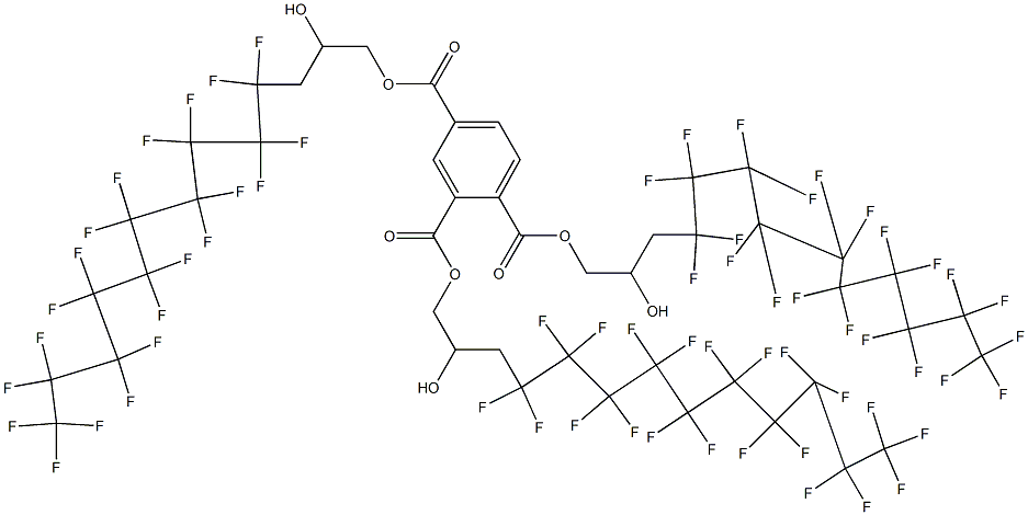 1,2,4-Benzenetricarboxylic acid tris[3-(henicosafluorodecyl)-2-hydroxypropyl] ester Struktur