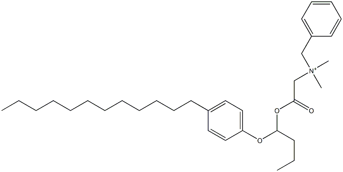 N,N-Dimethyl-N-benzyl-N-[[[1-(4-dodecylphenyloxy)butyl]oxycarbonyl]methyl]aminium Struktur