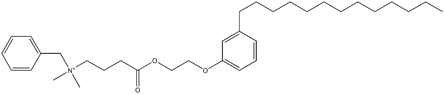 N,N-Dimethyl-N-benzyl-N-[3-[[2-(3-tridecylphenyloxy)ethyl]oxycarbonyl]propyl]aminium Struktur