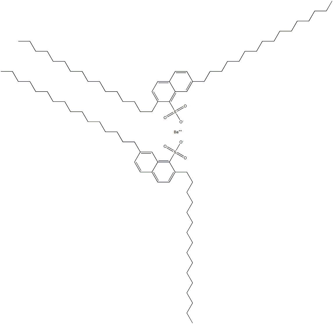 Bis(2,7-dihexadecyl-1-naphthalenesulfonic acid)barium salt Struktur