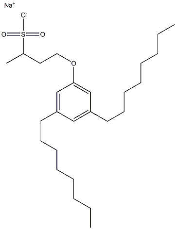 4-(3,5-Dioctylphenoxy)butane-2-sulfonic acid sodium salt Struktur